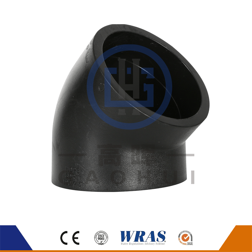 HDPE Socket Fusion 45 ° armbåge